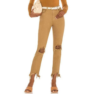 L'AGENCE High Line High Rise Skinny Destroyed Jeans in Sahara Size 26